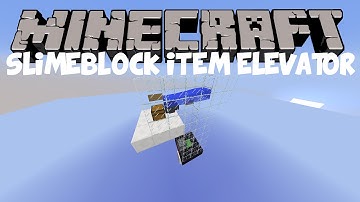 Minecraft: Slime Block Item Elevator