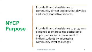 (2025) Pre Application Webinar: FY2025 Native Youth Community Projects [NYCP]