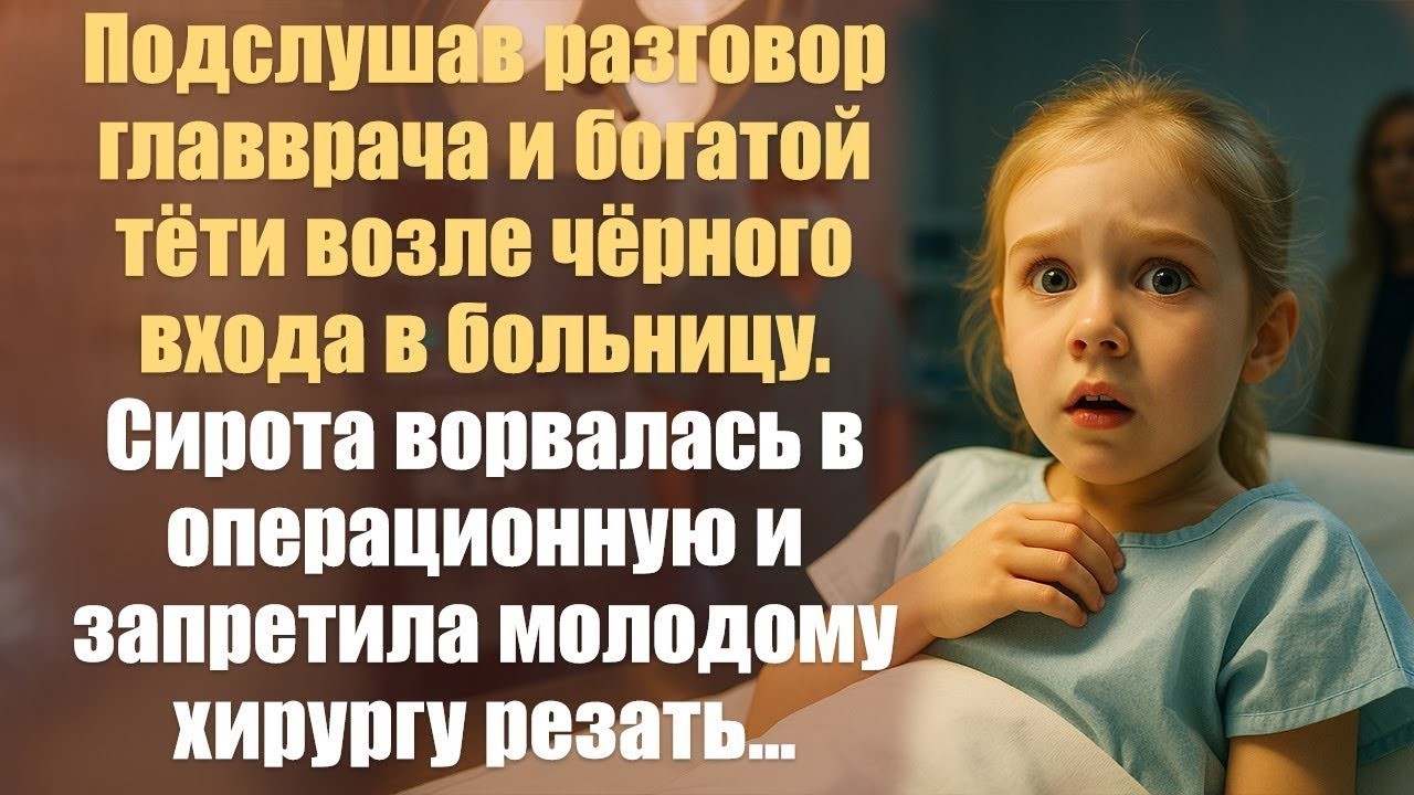 Подслушав разговор главврача и богатой тёти возле чёрного входа в больницу. Сирота ворвалась...