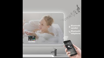 Touch sensor bluetooth speaker bathroom mirror/led music mirror