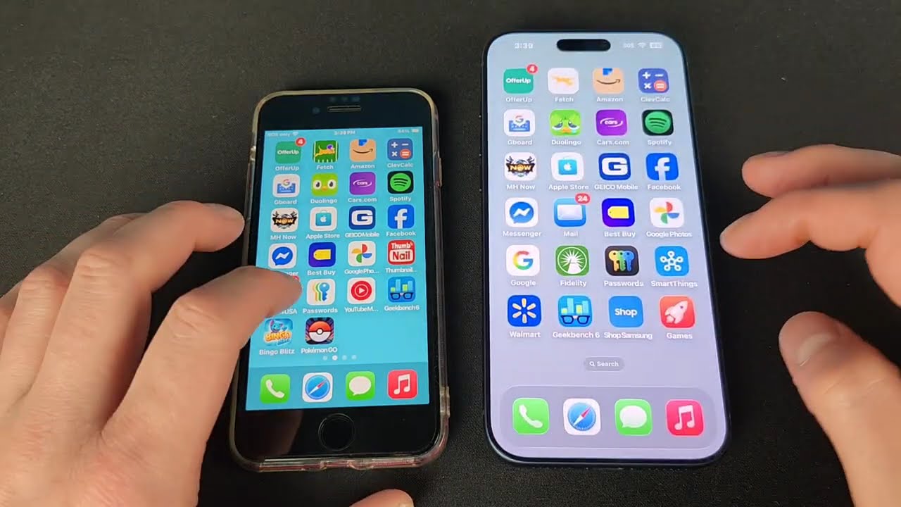 iPhone SE (第1世代)とiPhone 17Pro Maxセット iPhone 17 Pro Max Vs 2022 iPhone SE Speed Test Comparison - YouTube