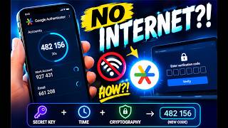 🔐 How Google Authenticator Works 🤯 6-Digit Codes Without Internet! Google Authenticator system