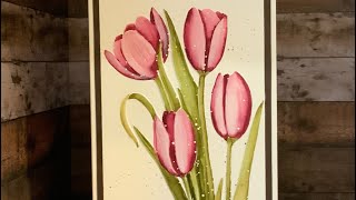 How I use 3d Embossing folders with watercolours video #19