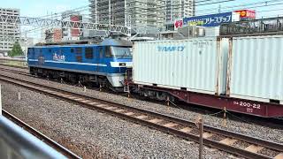 1094レ鹿島貨物EF210桃太郎新塗装111号機金町駅通過