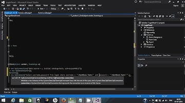 Login Form in C# or C Sharp using SQL Server as DataBase