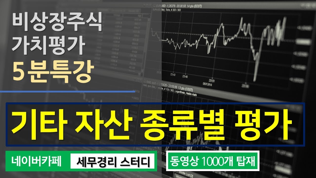 [비상장주식가치평가 5분특강] 순자산가치평가 - 기타 자산 종류별 평가방법 [남진주 회계사의 5분특강]