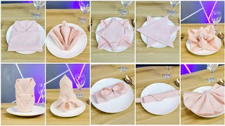 10 DESIGN NAPKIN FOLDING