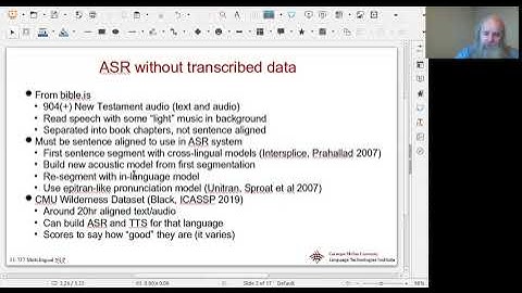 CMU Multilingual NLP 2020 (15): Low Resource ASR