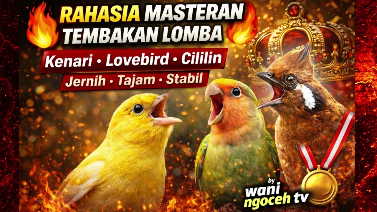🔥 RAHASIA MASTERAN CEO TEMBAKAN LOMBA 🔥 Kenari • Lovebird • Cililin | Jernih • Tajam • Stabil