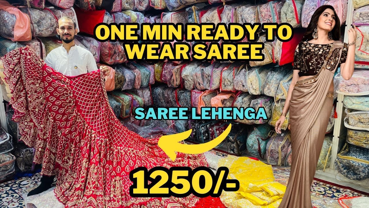 Ready to Wear Saree😍Shopping in Chandni Chowk #shorts  #danishcollection #lehenga #lehengacholi