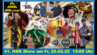 41. HSK-Show &quot;Special-Fasching&quot; am 25.02.22 ab 19:00 Uhr.
