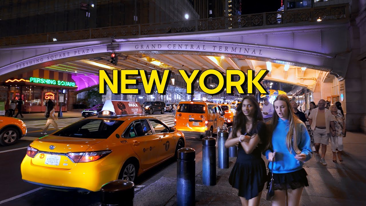 New York, Amerika Serikat | manhattan | Jelajah Kota Malam 4K