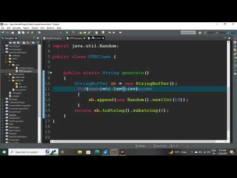 how to number generate OTP in Servlet in java