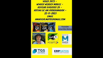 Video 3973 - windev webdev Mobile - Revisao Diversos 24 - Rotina de um programador - 22-11-2023