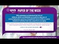 IPVS Paper of the week 26 July 2024