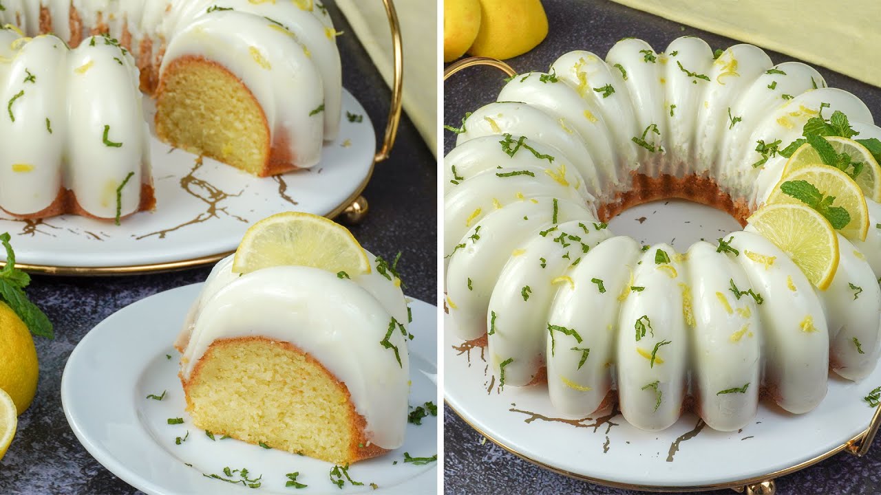 أروع كيك بالليمون مع طبقة من الكريمة - ضروري تجربوها