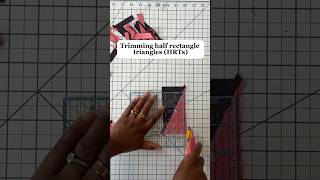 Trimming half rectangle triangles (HRTs) the easy way. #quilting #sewingtips #quiltingtutorial