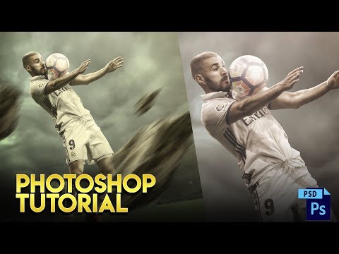 Photoshop Tutorial - Football Poster Design Tutorial - Benzema - Real Madrid