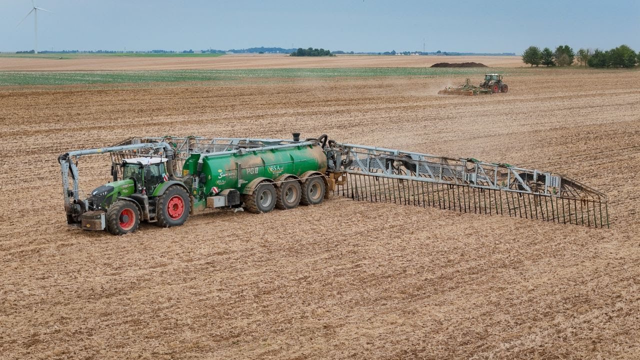 Épandage de Digestat avec l'ETA BSagri | Fendt 942 & Samson + Déchaumage