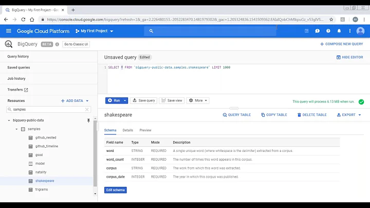 WRITE BASIC SELECT QUERIES IN GOOGLE BIGQUERY