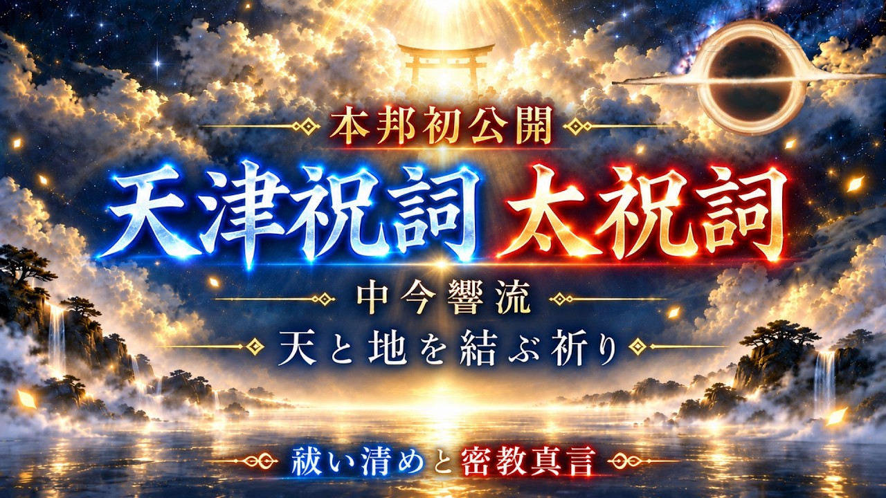 Watch 【天津祝詞の太祝詞】大祓い・ほつまつたゑ・カタカムナ・密教真言で、あなたと天地を結ぶ祈りを|吉祥天・妙見菩薩の四大詠唱|中今 響 on YouTube Watch 【天津祝詞の太祝詞】大祓い・ほつまつたゑ・カタカムナ・密教真言で、あなたと天地を結ぶ祈りを|吉祥天・妙見菩薩の四大詠唱|中今 響 on YouTube