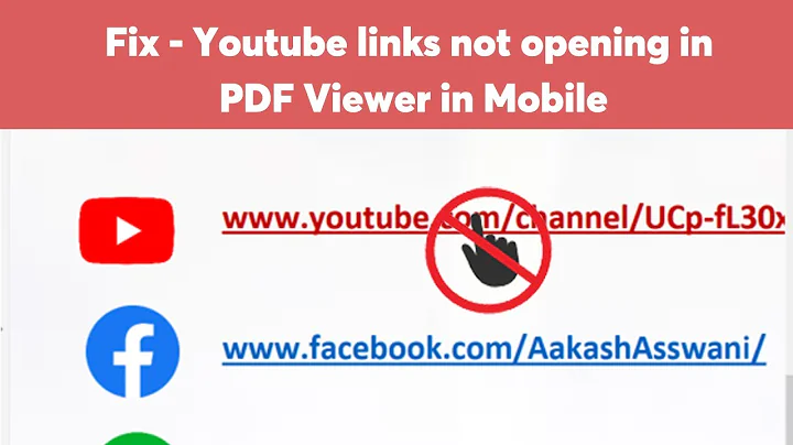 Fix Youtube Links not opening in PDF Viewer in Mobile | Can't open hyperlinks to Youtube in PDF