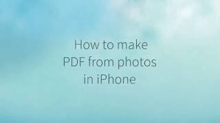 How to create PDF from photos in iPhone (no app require) How to create PDF from photos in iPhone (no app require)