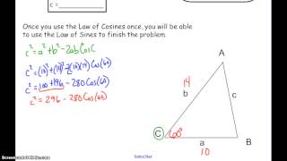 Trig 12.4 - Law of Cosines