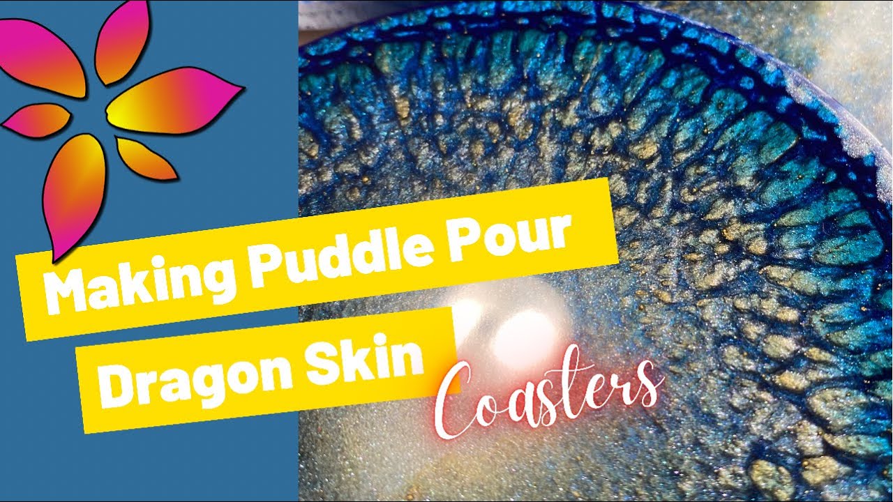 17. Изготовление подставок из смолы с эффектом потрескивания — Puddle Pour