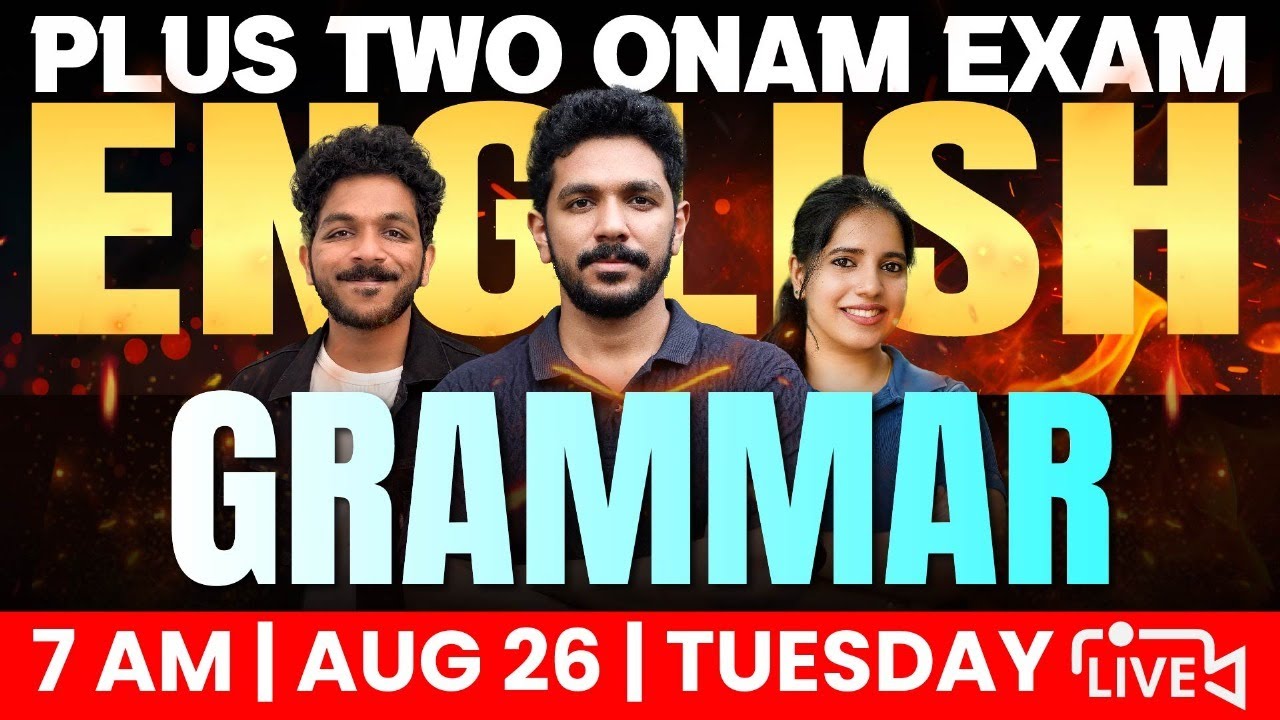 Plus Two English Onam Exam | Grammar  | Exam winner