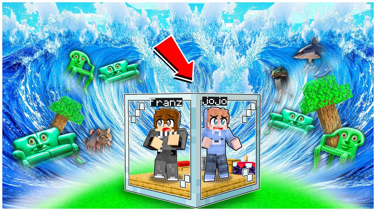 FRANZ & JOJO BERTAHAN DARI BENCANA TSUNAMI ANOMALI di MINECRAFT❗❗
