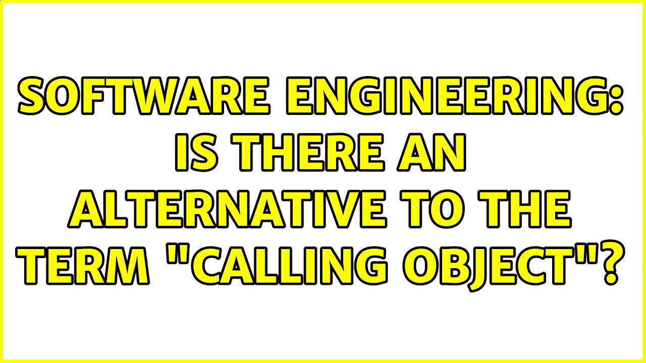 Software Engineering Is There An Alternative To The Term calling Software engineering is there an alternative to the term calling