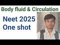 body fluid and circulaation class 11 neet short handwritten notes neet 2025