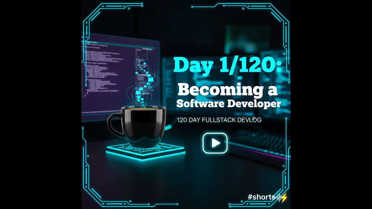 Day 1/120: Becoming a Software Developer 💻☕️ #shorts #coding - YouTube