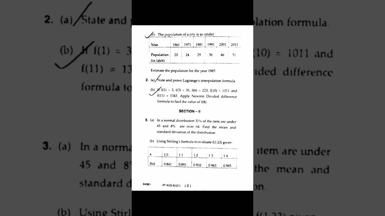 numerical analysis previous year paper // bsc mathematics hons 