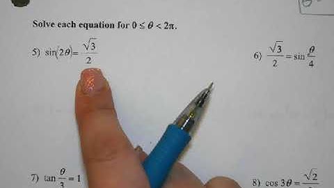 Solving Trig Equations with Period Change Class Examples