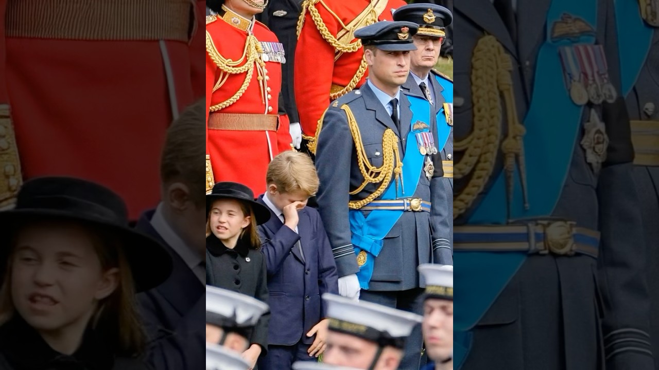 Check out prince George Burst in Tears 😭 during Queen Elizabeth funeral service
