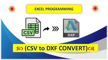 HOW TO CONVERT CSV FILE TO DXF FILE CONVERT CSV to DXF CONVERT