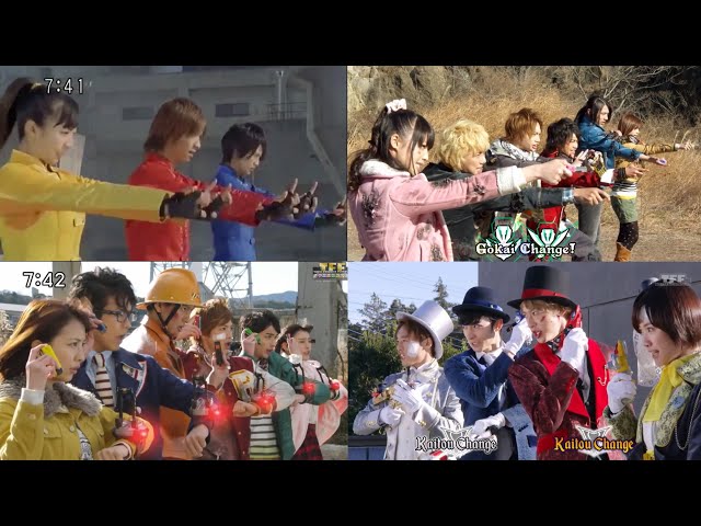 Super Sentai Final Henshin And Roll Call (Gaoranger - Ryusoulger) class=