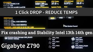 1 Click Drop Temps Fix Crashing and Stability - Z790 intel 13th 14th gen