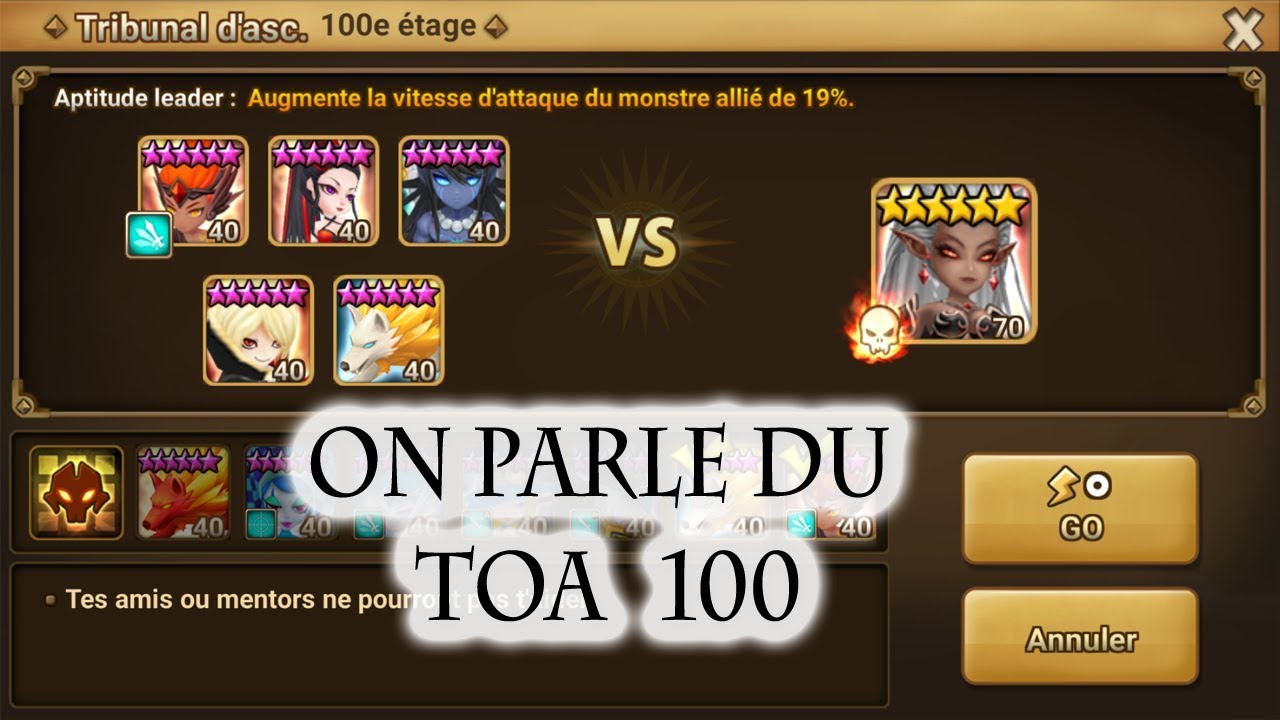 PINO [FR] - SUMMONERS WAR | On Parle Du TOA 100 ! Lyrith