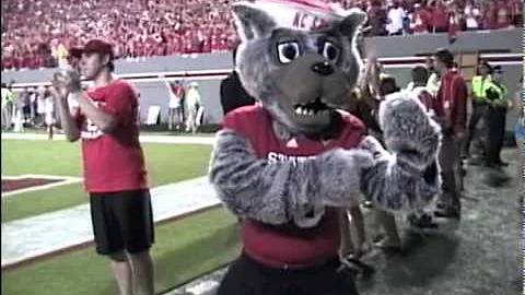 Wolfpack mascots during Liberty