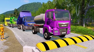 Trucks Car vs Speed bumps | Buses vs Massive Speed bumps BeamNG.Drive #045 screenshot 4