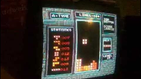 NES Tetris level 19. 10 in a row