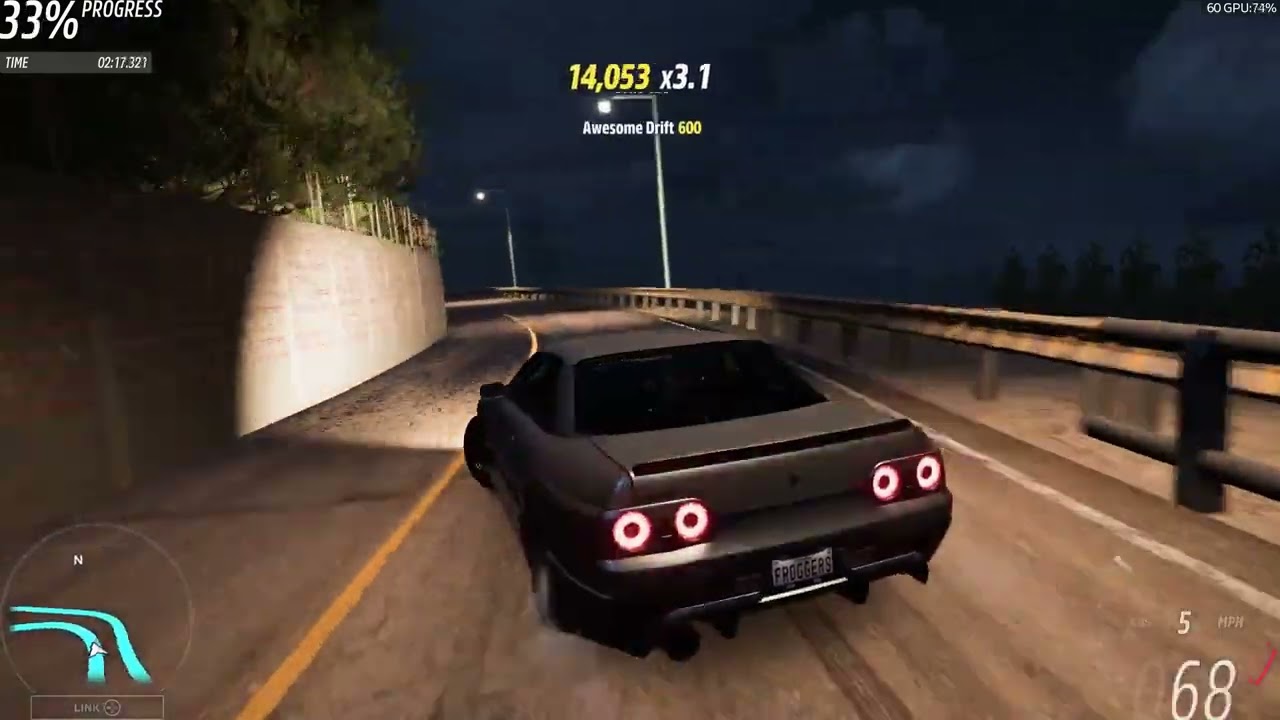 Forza Horizon 5 T Neon "The Golden Touge" drift run