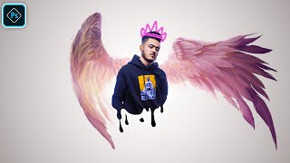 Photoshop Wings Angel X Dripping Photo Editing Effect screenshot 2