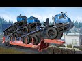 SnowRunner - Heavy Overload 3 Kamaz Arctic 6345 - Loading On Mack Defense M917A3 Low Loader Trailer