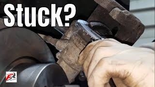 How to Compress Rear Brake Caliper 'No Special Tools'