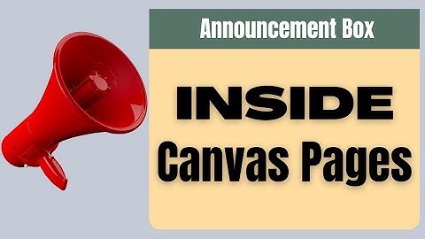 How to add Announcement box inside Canvas pages