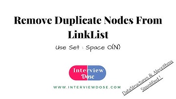 Remove Duplicate nodes from a LinkList